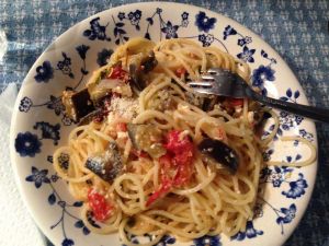 A Spaghetti Sauce Trio: Eggplants, Tomatoes and Ricotta