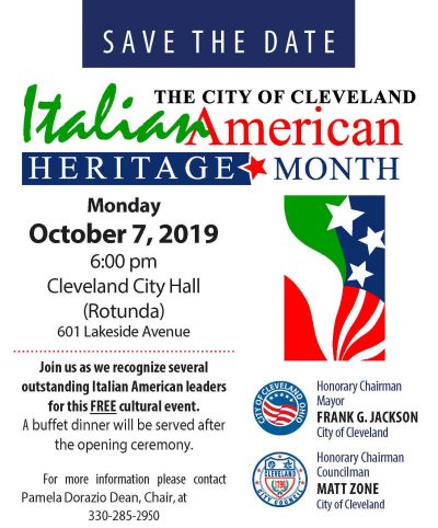Cleveland Italian American Heritage Committee Announces  2019 Italian Heritage Month Honorees