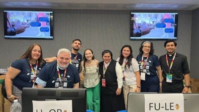 Part of the welcome committee for the digital missionaries and catholic influencers