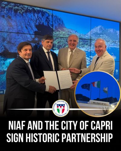 <div class="buttonTitle"><div class="roundedlIcon white mbianco mprest"></div></div>NIAF and City of Capri Sign Transatlantic Cultural Partnership