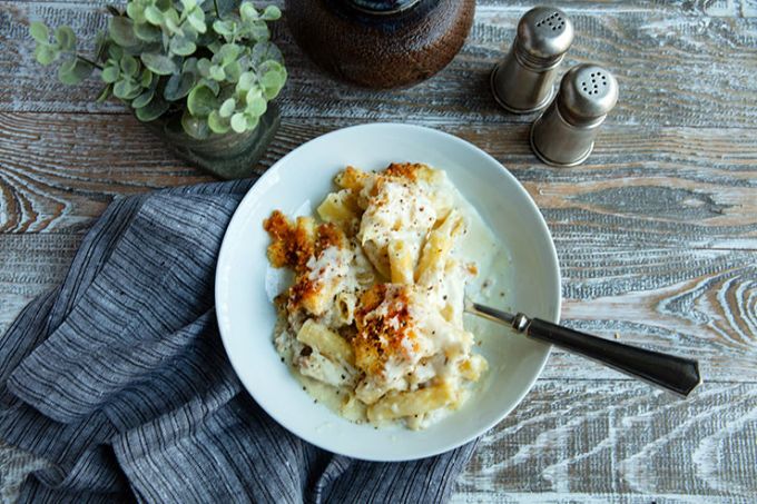 In the Cucina with La Gazzetta: Four Cheese Pasta Bake with Sausage - La Gazzetta Italiana