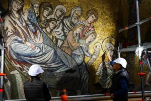 Florence Baptistry, unique view of magnificent mosaics