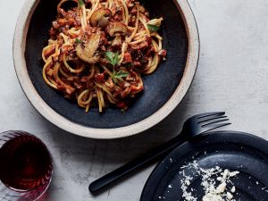 Spaghetti with Mushroom  Bolognese