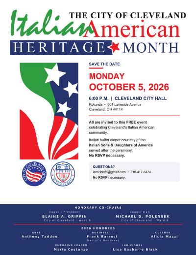 2026 Cleveland Italian American Heritage Month Honorees