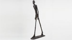 Walking Man I, 1960. Alberto Giacametti (Swiss, 1901–1966). Bronze; 180.5 x 23.9 x 97 cm. Fondation Giacometti, Paris