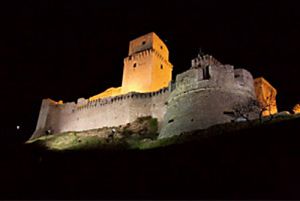 The massive 14th-century Papal fortress, La Rocca Maggiore.