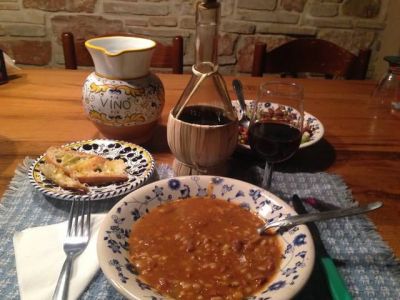 Borlotti/Farro Soup