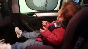 Children save in their car seat