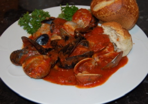 Peppered Mussel and Clam Stew