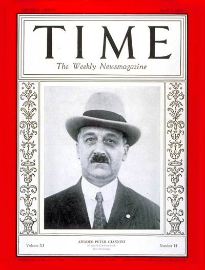 TIME Magazine cover, April 2, 1928
