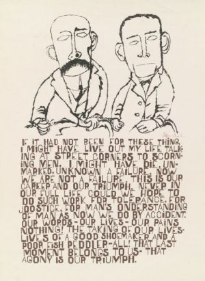 Ben Shahn  Passion of Sacco and Vanzetti, 1958 screenprint in black and brown National Gallery of Art Washington, D.C.