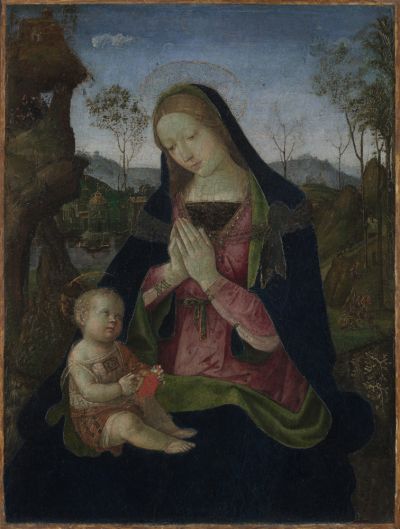 Madonna and Child | Tempera and oil on wood panel, ca. 1490-1500, | 29 x 23 inches | Pinturicchio (Benedetto di Betto) | Italian, Perugia, 1454-1513 | The Cleveland Museum of Art, | The Elisabeth Severance Prentiss Collection  1944.89