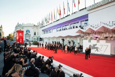 Stars arriving at the Palazzo del Cinema on Thursday for a Venice Film Festival screening. Credit: Susan Wright for The New York Times
