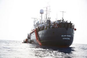 Open Arms charity ship with 124 rescued migrants on board was banned from entering Italian waters