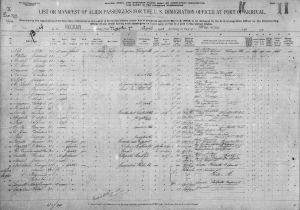 An exciting piece of family history is to have a copy of your ancestor&#039;s passenger list like this one which shows the exact dates your ancestor left the motherland and arrived in America!