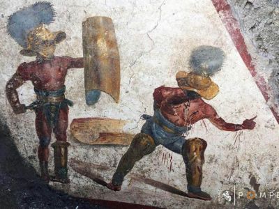 A new fresco discovered in the ancient Roman city of Pompeii.
