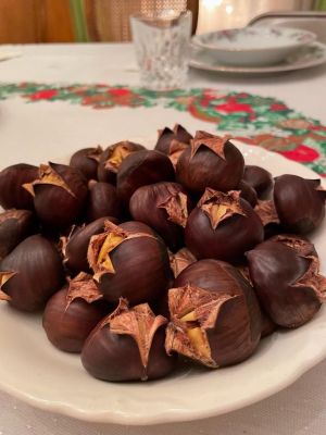 <div class="buttonTitle"><div class="roundedlIcon white mbianco mprest"></div></div>An Excerpt from &quot;La Cucina di Clelia” Chestnuts...Roasting on an Open Fire...or in the Oven