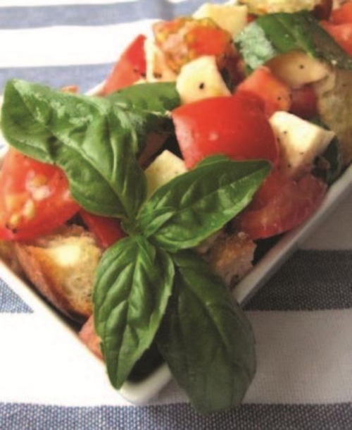 Panzanella Salad with Fresh Mozzarella