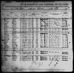 Discovering La Famiglia: Secrets in Passenger Lists: Contemporaneous Annotations