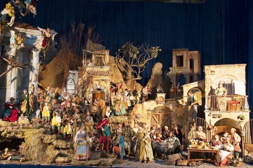 A typical Nativity scene in Italy.