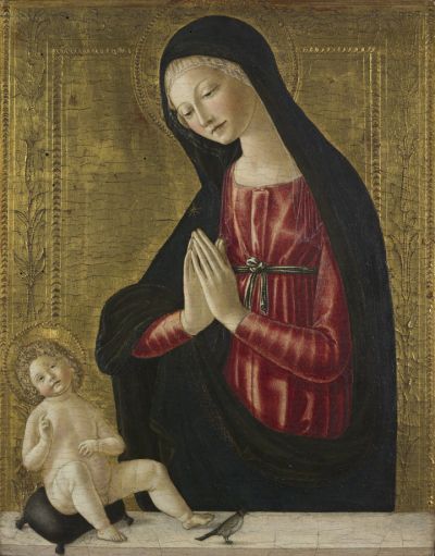 Madonna and Child with a Goldfinch, ca. 1490 Tempera and gold on wood (25-9/16 x 17-11/16 inches) Neroccio de’Landi Italian, Siena, 1447-1500 The Cleveland Museum of Art, Leonard C. Hanna, Jr. Fund   1980.101
