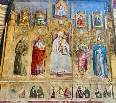 <div class="buttonTitle"><div class="roundedlIcon white mbianco mprest"></div></div>In Montefalco: Treasures in the Church of San Francesco