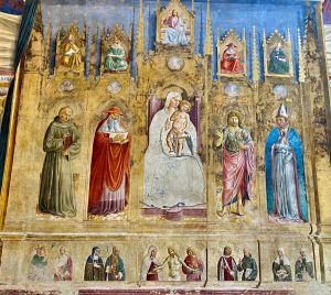 <div class="buttonTitle"><div class="roundedlIcon white mbianco mprest"></div></div>In Montefalco: Treasures in the Church of San Francesco